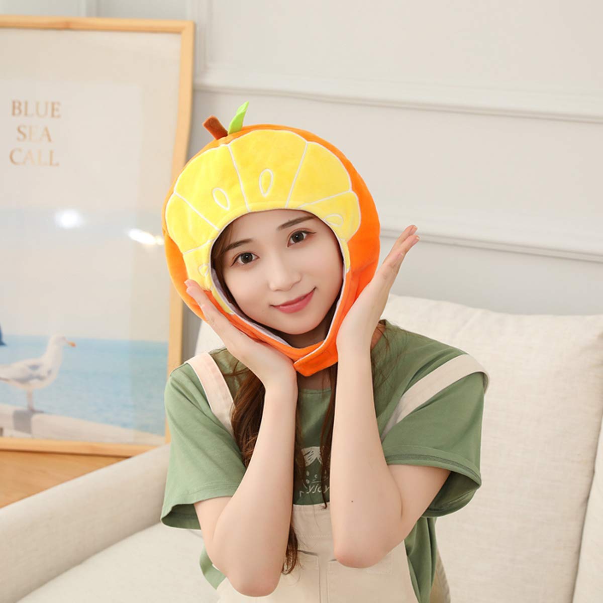 フルーツ 帽子 シリーズ  ミカン帽子 フルーツ 帽子 シリーズ ミカン帽子